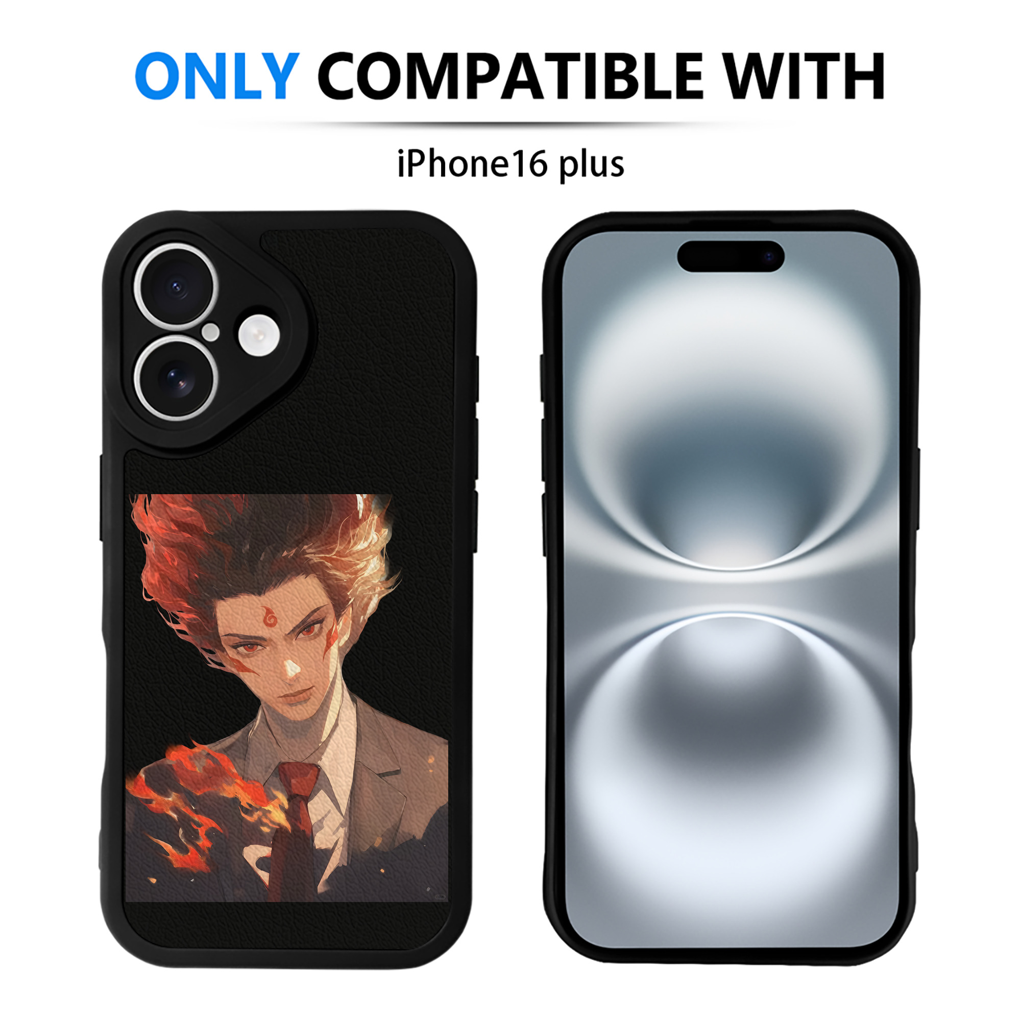 （画像用） Ne Zha 2 ナタ 魔童の大暴れ 【iPhone 16シリーズ対応】シリコンスマホケース（レザー調） 材質：シリコン